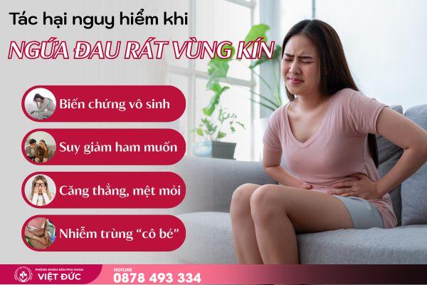 ngứa đau rát vùng kín 7 Ngứa đau rát vùng kín gây suy giảm ham muốn và vô sinh ở nữ