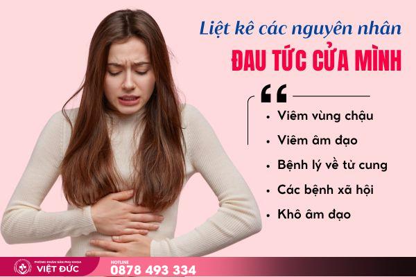 đau tức cửa mình 2 Nguyên nhân đau tức cửa mình do đâu?