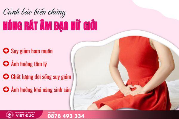 nóng rát âm đạo 17 Cảnh báo biến chứng nguy hiểm của hiện tượng nóng rát âm đạo
